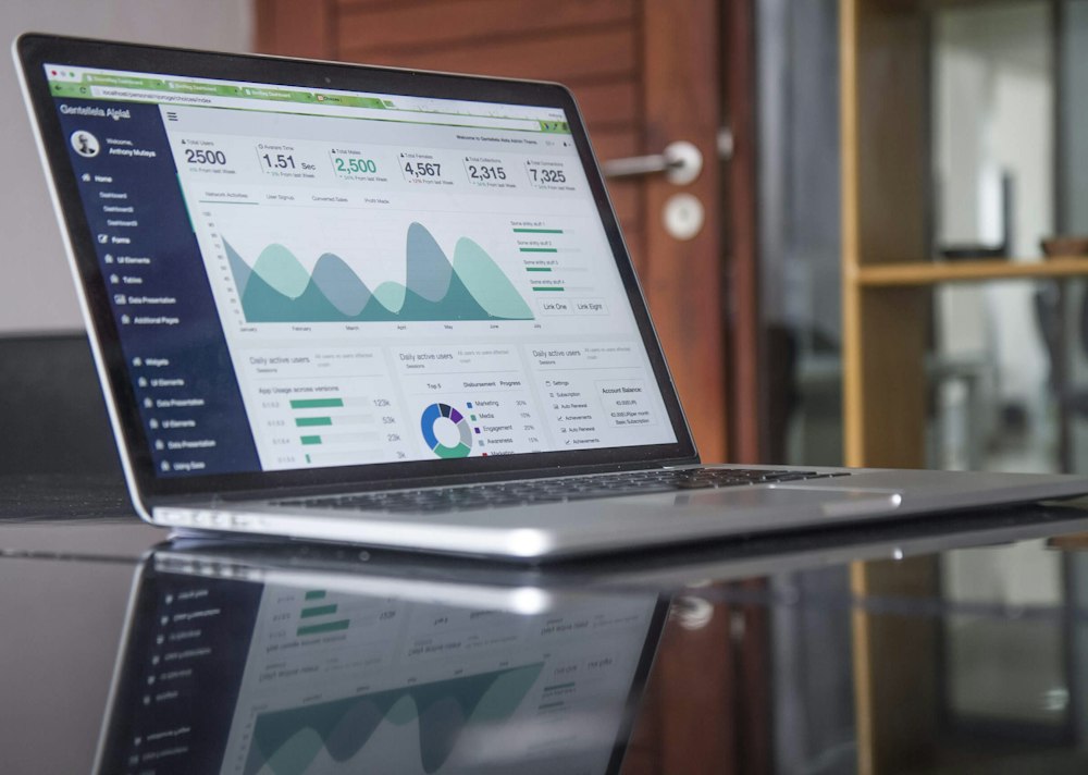 Financial charts reviewed on a laptop while planning a strong financial foundation